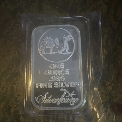 SilverTowne 1 oz Fine Silver Bar .999 Fineness 1 Ounce Silver Bullion Bar