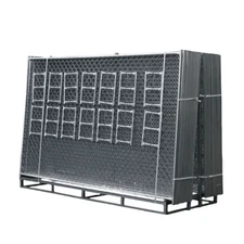 10x6ft Chain Link Fence 20PCS, Galvanized Steel Construction Security Panel