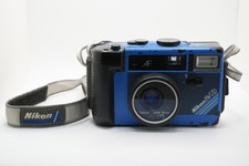 Nikon L35 AW AD blue Water Proof 35 mm Film Camera with strap TESTED
