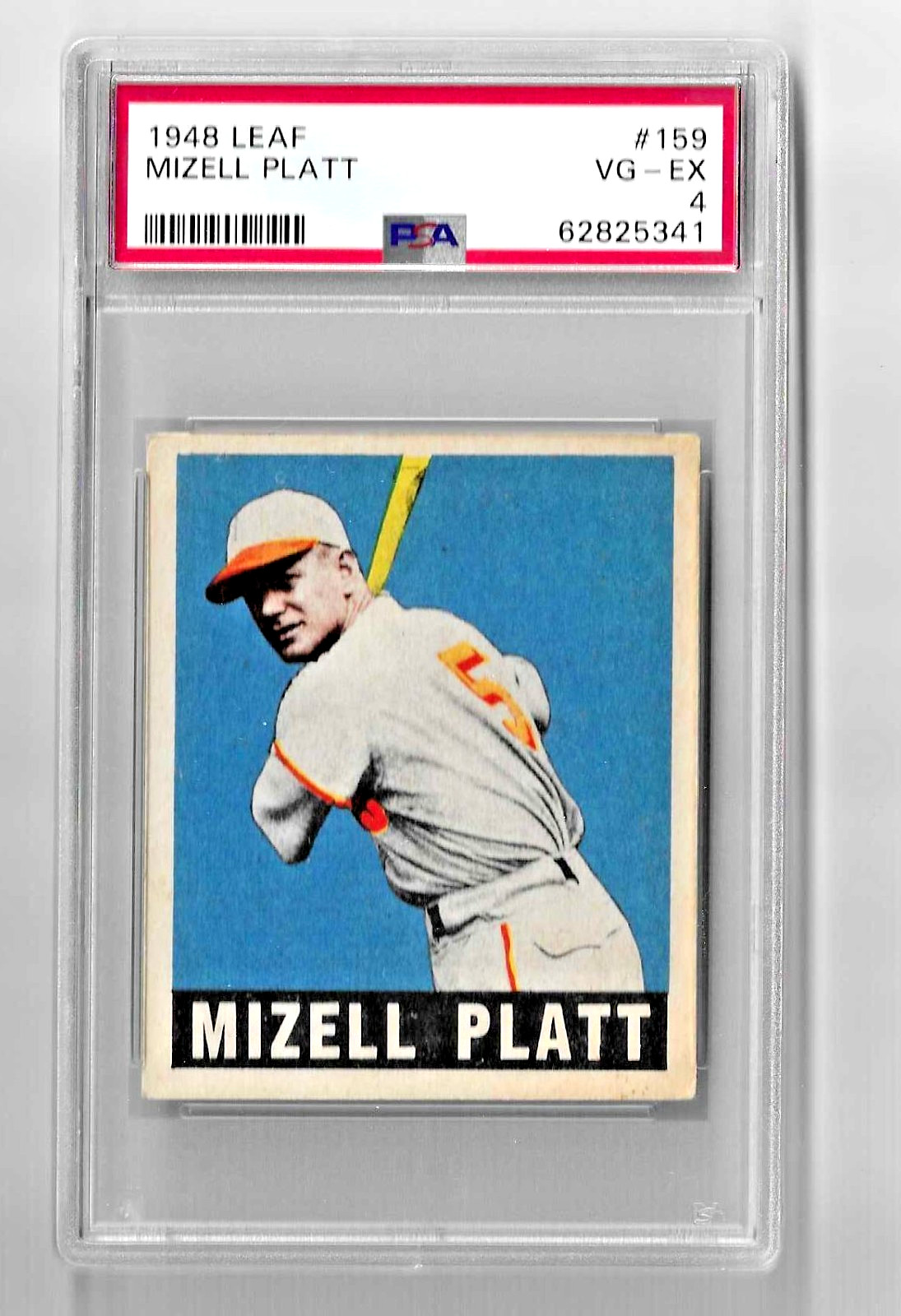 1948 LEAF BASEBALL CARD #159 MIZELL PLATT RC PSA 4 NQ MLB ST. LOUIS BROWNS