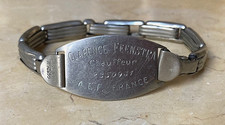 RARE! WWI AVIATION SECTION U.S. SIGNAL CORP CPL. C. FEENSTRA DOG TAG BRACELET