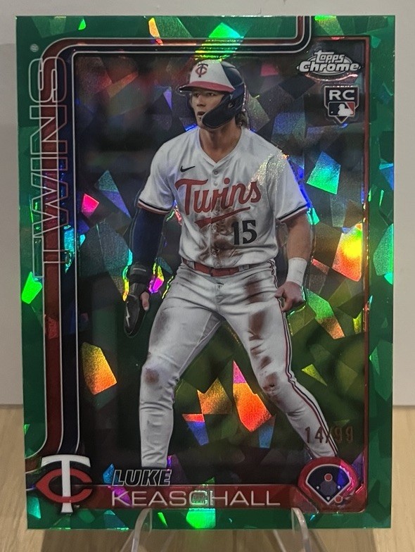 2025 Topps Chrome Update Sapphire - Luke Keaschall #USC106 Green /99 (RC)