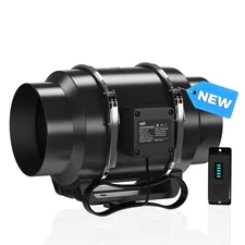 Inline Duct Fan 6 Inch Ventilation Exhaust Fan with Variable Speed Controller...