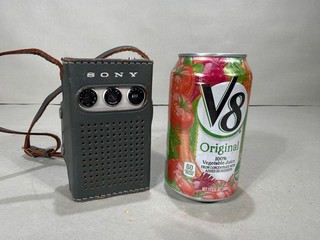 Vintage 1960s Sony TR 817 Super Sensitive Portable AM 8 Transistor Radio in Case