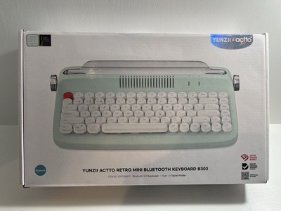 YUNZII ACTTO B303 Wireless Typewriter Keyboard Bluetooth Connection Retro Aqua