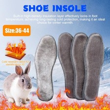4 x Pairs Thermal Fleece Insoles Winter Warm Thick Unisex Soft Pads/ Boots M9Q6