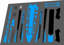 Adesivi in vinile per bicicletta - Adatto per telai bici GIANT TCR Advanced SL - Blu