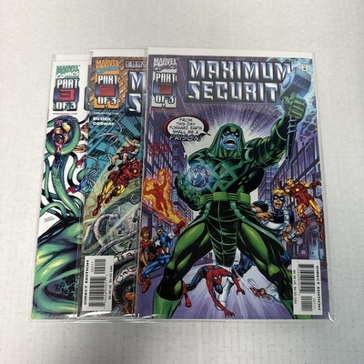 MAXIMUM SECURITY #1-3 Complete Set Marvel Comics 2000