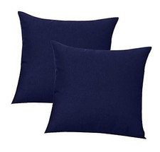 2Pack Outdoor/Indoor Throw Pillow Cover, Waterproof 18" x 18" Pack of 2 Navy