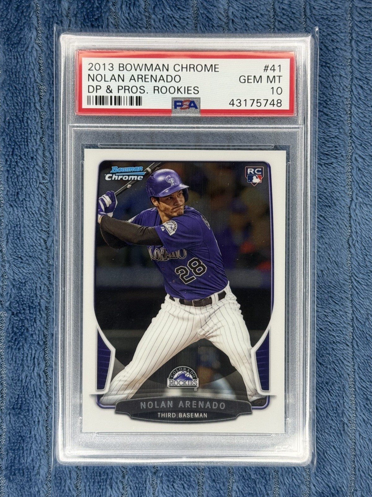 Nolan Arenado PSA 10 2013 Bowman Draft Picks Chrome #41 Refractor Rookie RC