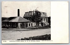 Agricultural Hall C.A.C. Storrs CT C1905 UDB Postcard M6