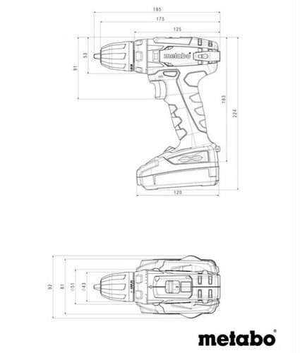 Metabo Akku-Bohrschrauber | 14,4V | 2x1,5 Ah | Li-Ion-Akku | Koffer - Imagen 6 de 8