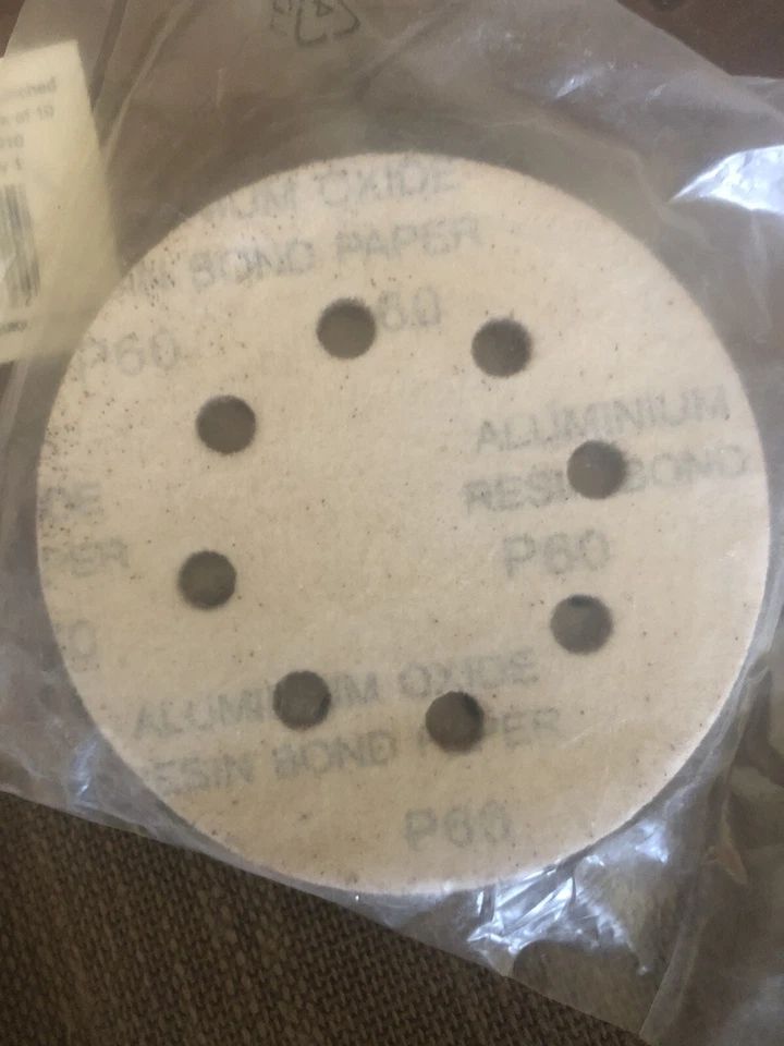 Job Lot Of 10 Packs Of 10 115mm 8 Hole 60 Grit Sanding Disks 100 Disks - Image 3 of 3
