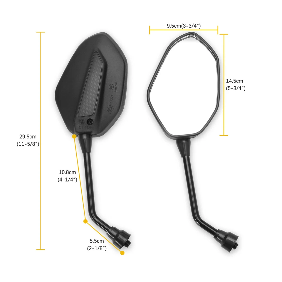 Espejos retrovisores de moto UNIVERSALES para Honda Grom 125 Kawasaki Suzuki Yamaha Foto 3 de 4