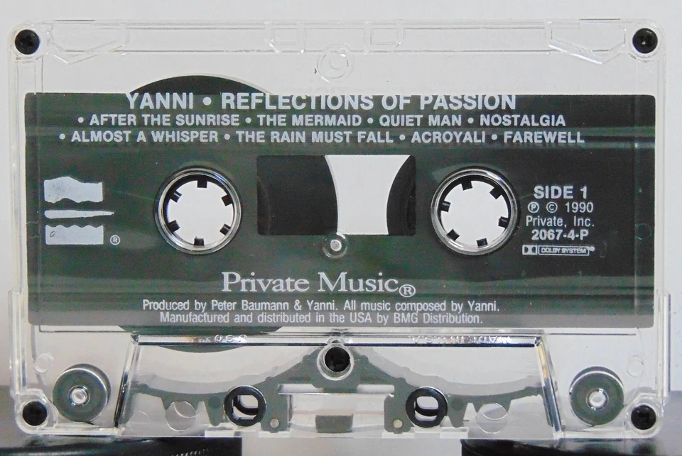 Yanni – Reflections Of Passion - 1990 Private Music 2067-4 Cassette Tape, Album - Image 4 of 4