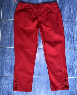 Marina Rinaldi Max Mara Womens Jeans Plus Size MR 27 US 20W Red Denim New 