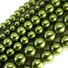 GLASS PEARLS JEWELRY BEADS 4MM 6MM 8MM FAUX PEARL BEAD 115-216 PCS/16" STRS