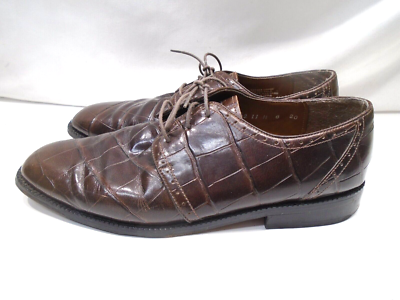 Stacy Adams Mens Alligator Print Oxford Dress Shoes Leather  display picture 1