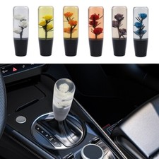Jdm 15cm Clear Real Flowers Manual Gear Stick Shift Knob Lever Shifter Universal