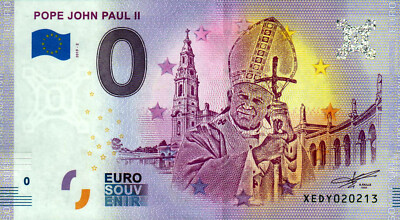 Null Euro Schein - 0 Euro Schein - Pope John Paul II 2019-2
