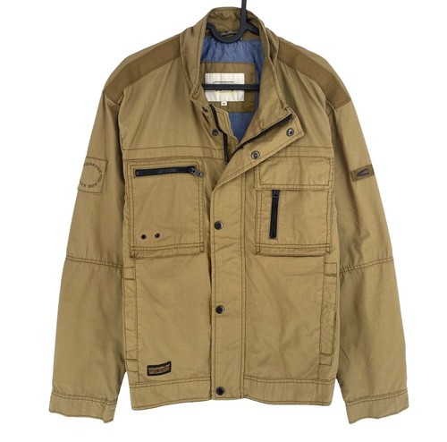 ジャケット・アウター argue COTTON NYLON M-65 HALF COAT/CAMEL CAMEL ACTIVE Blouson Jacket Men's (UK) 54 Half Lined Army Green