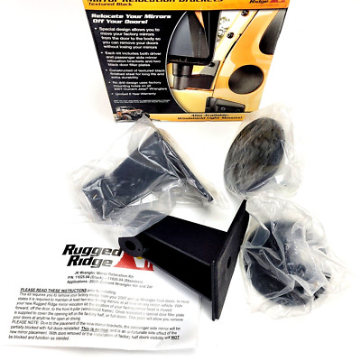 Rugged Ridge Mirror Relocation Bracket Kit 11025.07 Fits 07-18 Wrangler (JK) 