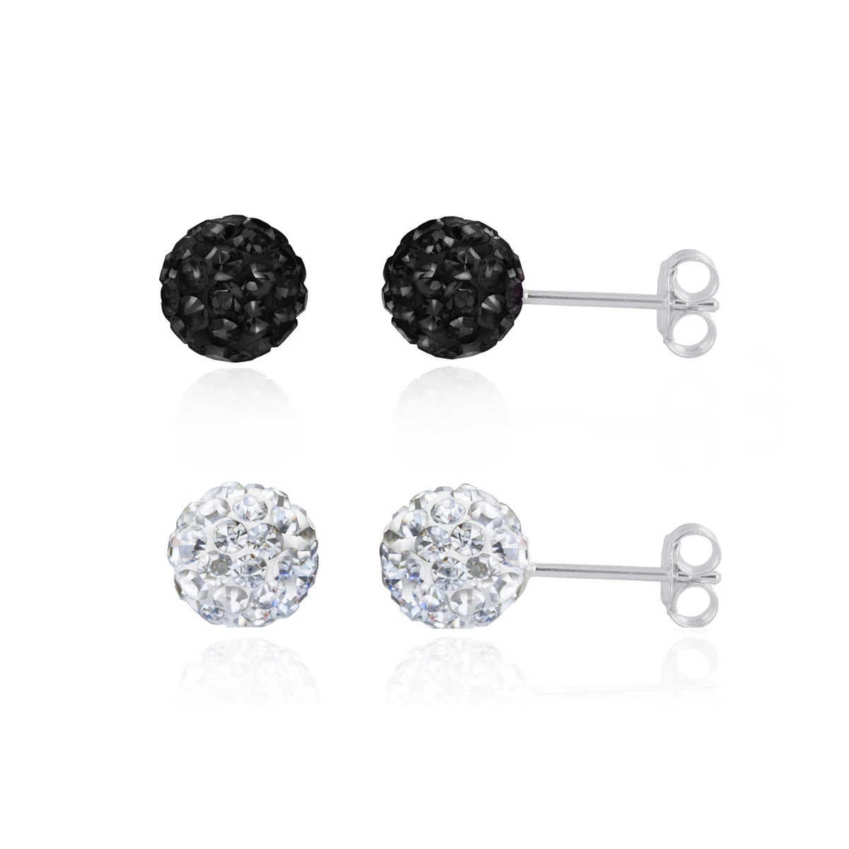 Share 83+ black crystal ball earrings latest esthdonghoadian