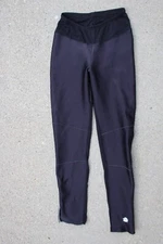 PERFORMANCE Tights Fleece Lined Women's Size L  Black Cycling Run VTG USA MADE