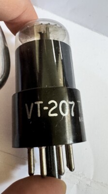 NOS black Round Plate VT-207 12AH7 Audio Tube Black Glass Tungsol