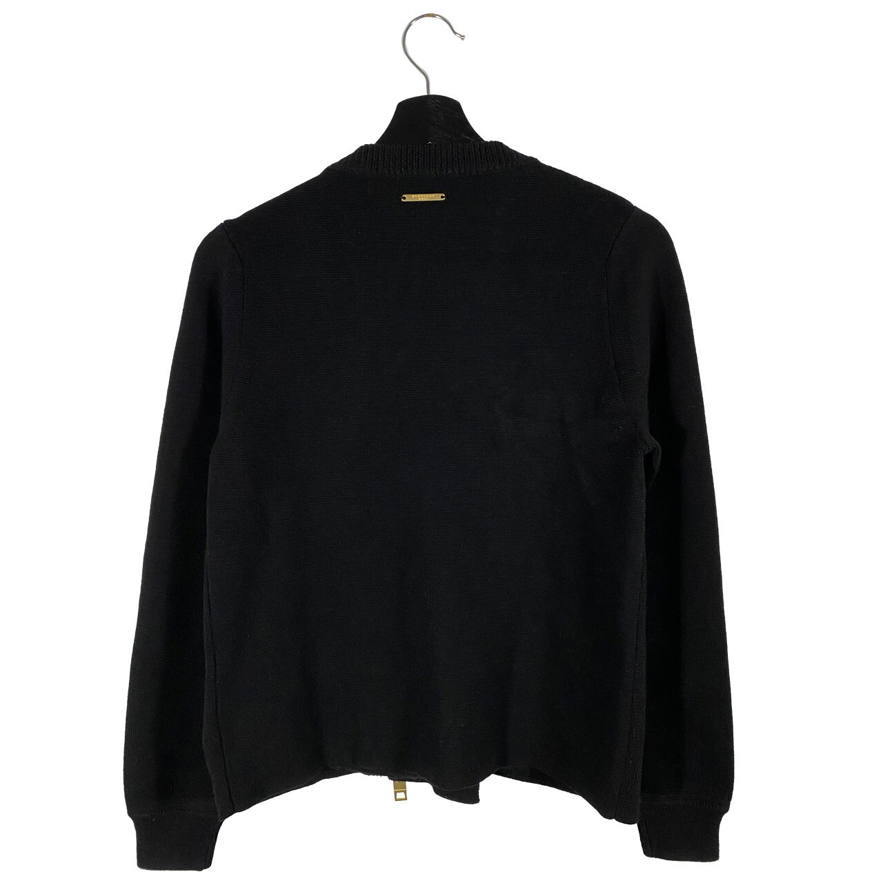 Burberry Brit Asymmetrical Biker knit sweater black womens size small thumbnail 2