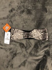 Kikiriki Grey Snake Print Bandeau Bikini Top. Size One 