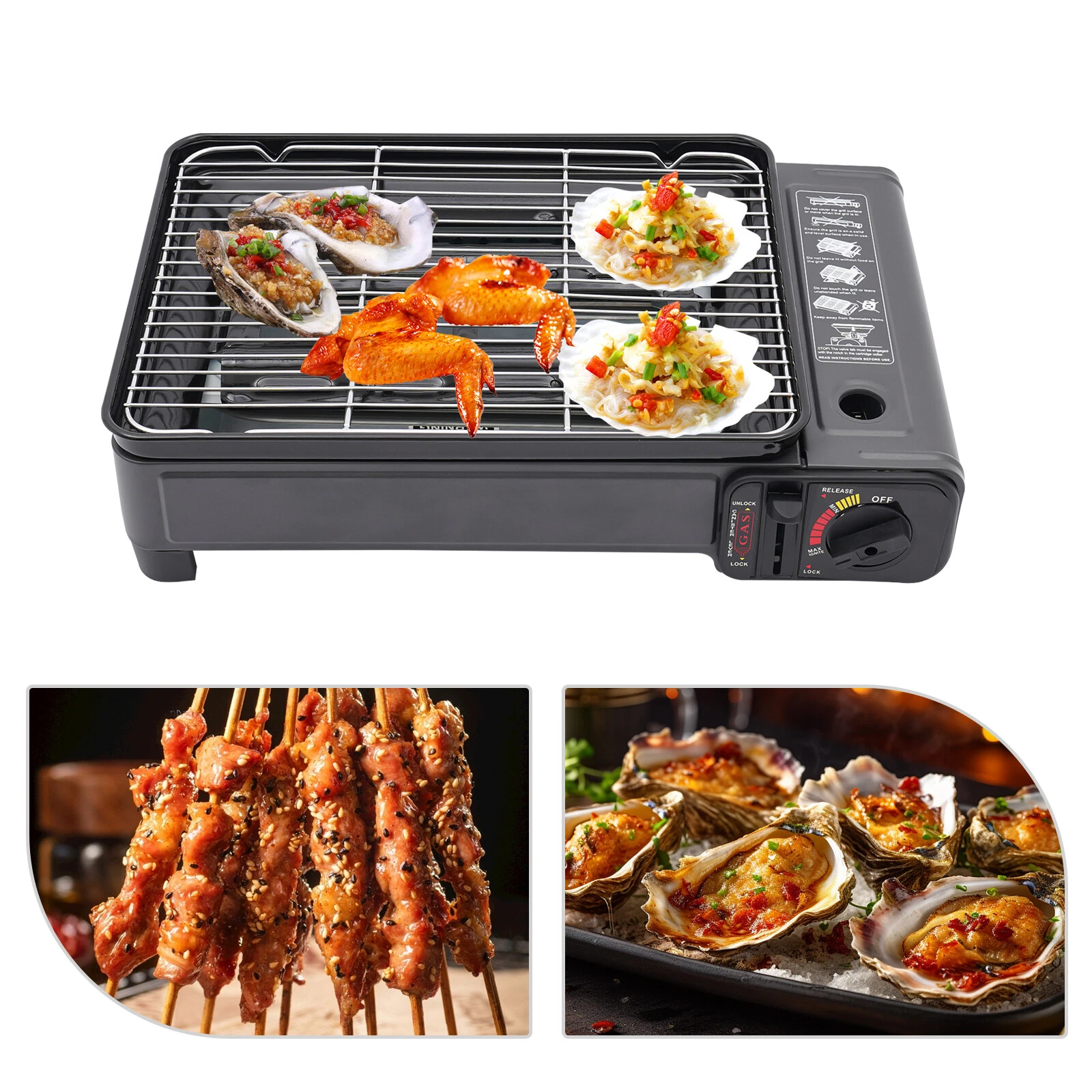 Butane Grill Stove Portable Camping Grill Gas Stove, Portable Butane Gas Stove