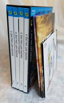 Sword Art Online SAO 2. Staffel Vol. 1-4 Gesamtausgabe (komplett) Anime Bluray 