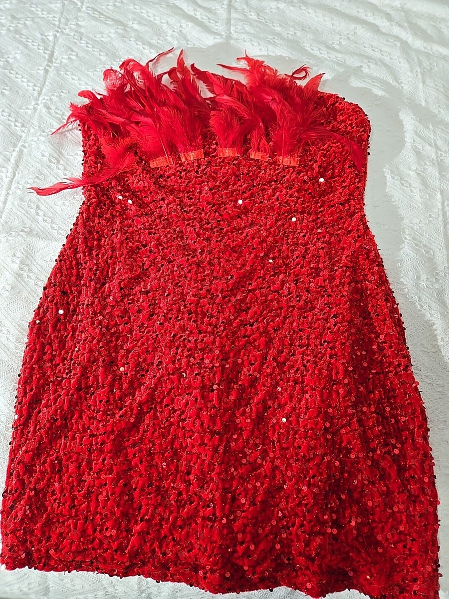 open lace back dress Zapaka Women's Roaring 20s Flapper Fancy Dress Spaghetti Straps Red Gatsby Fringed Dress, Red / S main image 1