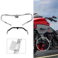 Engine Guard Bar Fairing Support Bracket For Harley Road Glide FLTRX 15-23 B+Chr