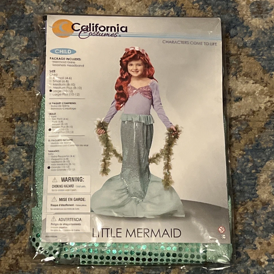 Disfraces de California Niñas Pequeñas Disfraz de Sirena Brillante Niños Talla Grande 10-12 Foto 2 de 3