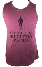 I See A Little Silhouetto Of A Man Tank Top Shirt XL Queen Bohemian Lyric Plum