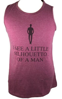 I See A Little Silhouetto Of A Man Tank Top Shirt XL Queen Bohemian Lyric Plum