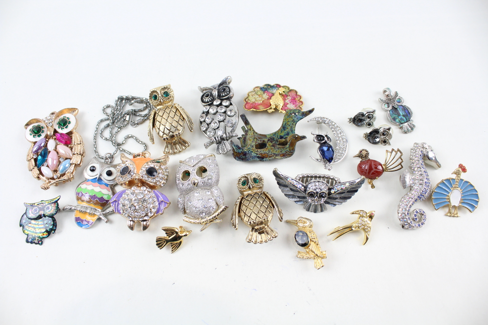 Vintage Animal Jewellery Gemstone Birds Necklace Brooches Ring x 20 eBay