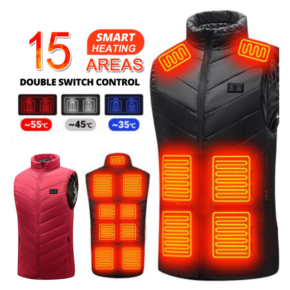 2024 New Winter Heated Vest USB Electric Heating Jacket Men Women Body Warm Wear