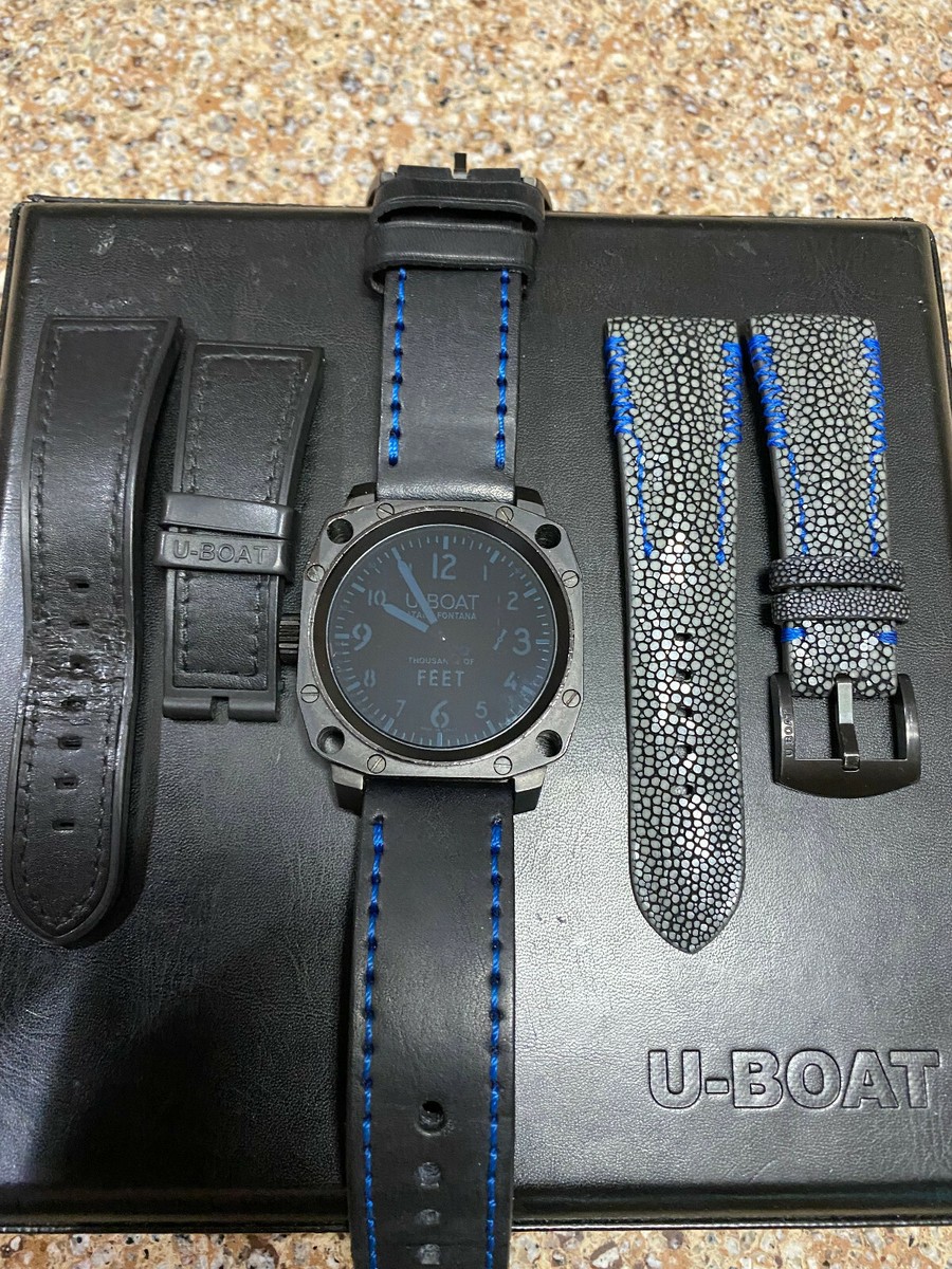 U-Boat Thousands of Feet PVD 50mm Leather Manual Wind Men's