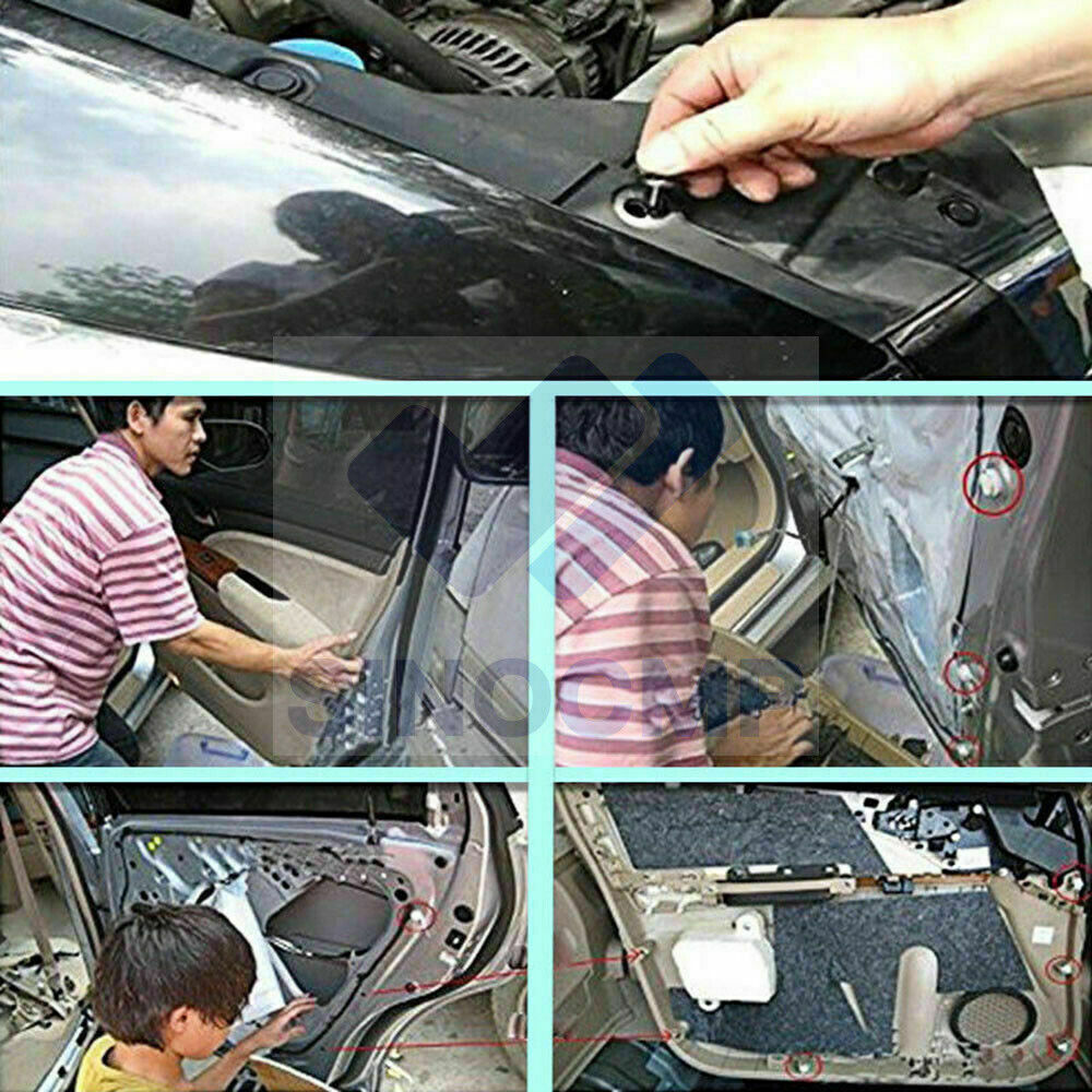 500Pcs Plastic Car Body Push Pin Rivet Fasteners Trim Moulding Clips Screw Mixed