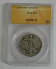 1941 50C Walking Liberty Half Dollar GOOD 6 ANACS (4)