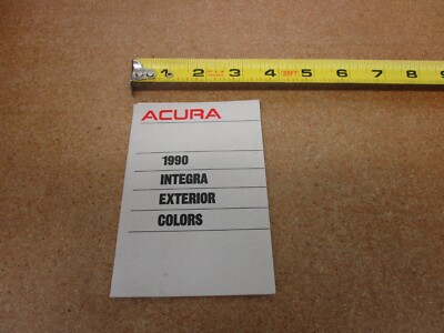1990 Acura Integra Factory color paint chip exterior brochure folder