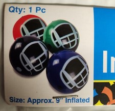 Inflatable Football Themed Beach Ball 9" Multi-colored 4-pack Football Party