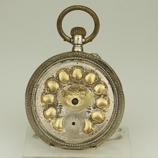 Rare Antique Silver Pocket Watch Men's no fusee no repeater function RAR