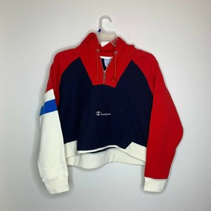 red white and blue champion hoodie