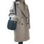 thumbnail 2  - Korean Women&#039;s Faux Wool Overcoat Double-Breasted Slim Casual Trench Coat Warm @
