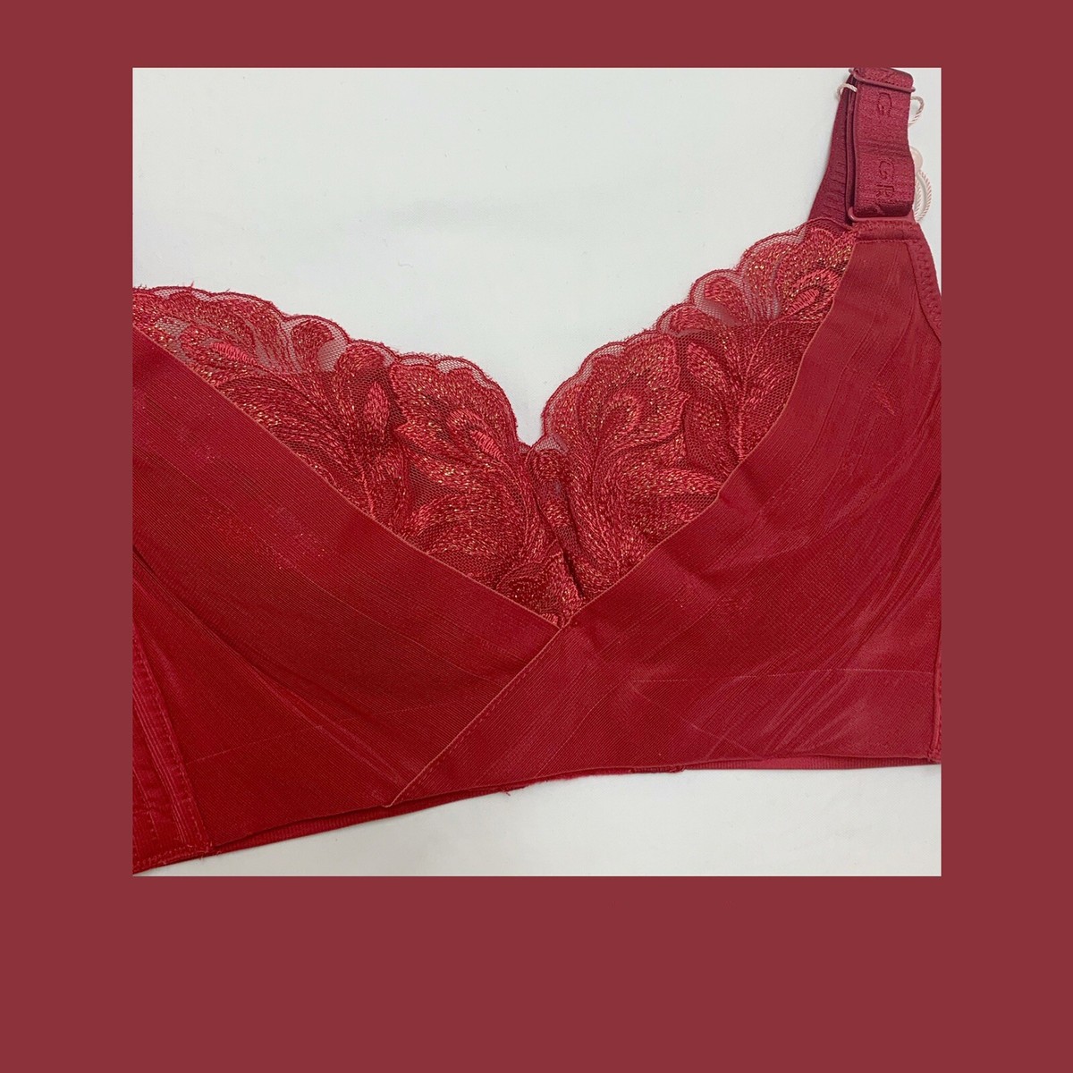 GRACING Non-Wired Push up bra, Laces effect (size 38B)