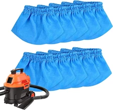 10 Pack VRC2 Cloth Filter Compatible with Vacmaster 1.5 to 3.2 Gallon Wet/Dry Va